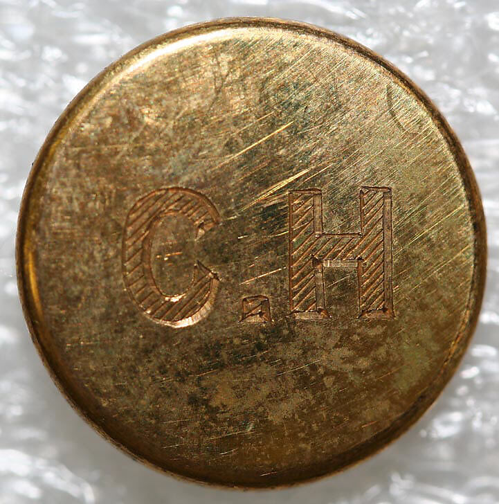 Button, metal, British