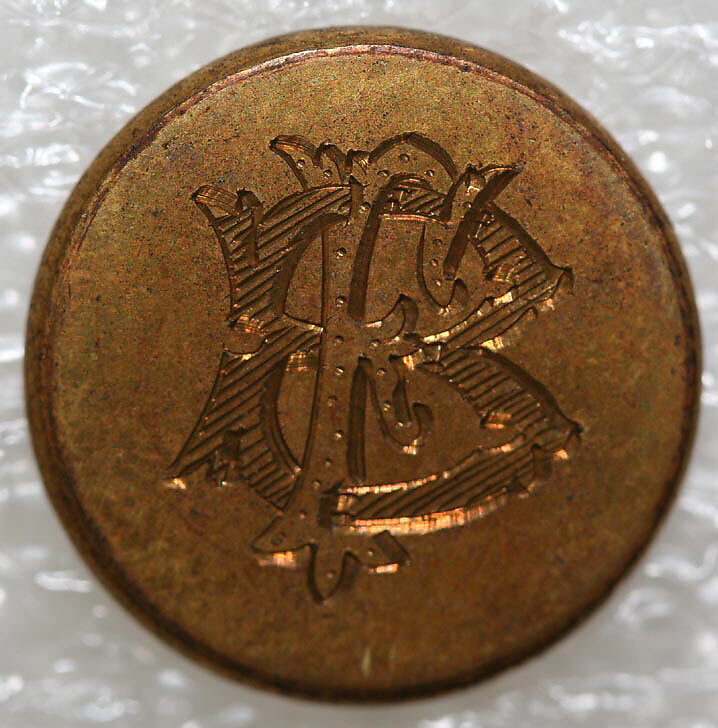 Button, metal, British