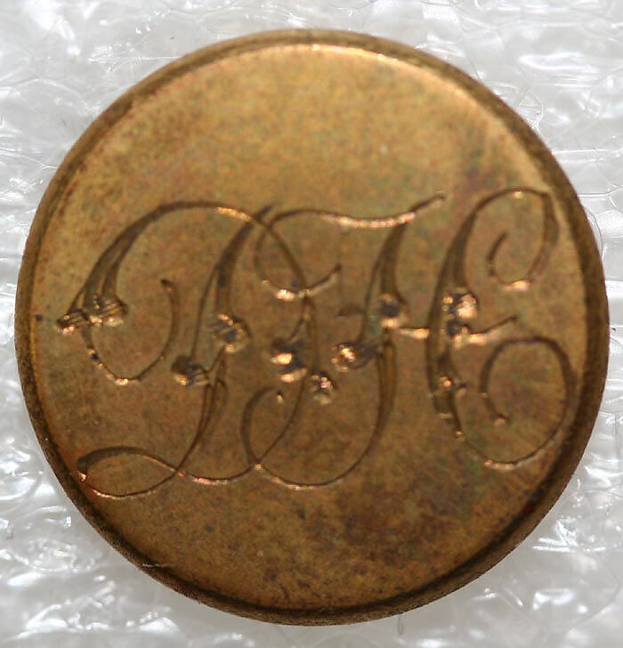 Button, metal, British