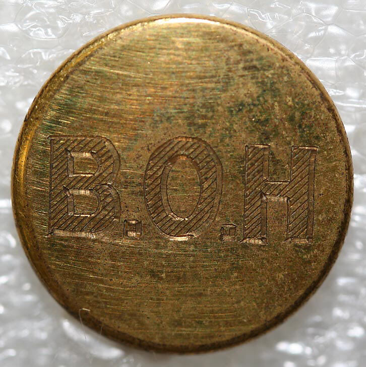 Button, metal, British