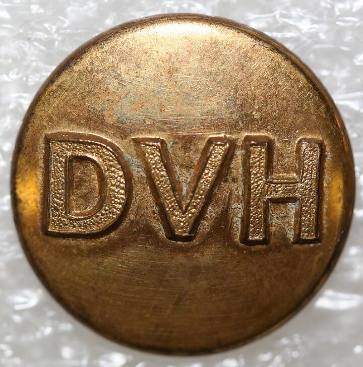 Button, metal, British