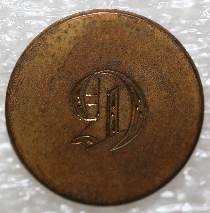 Button, metal, British