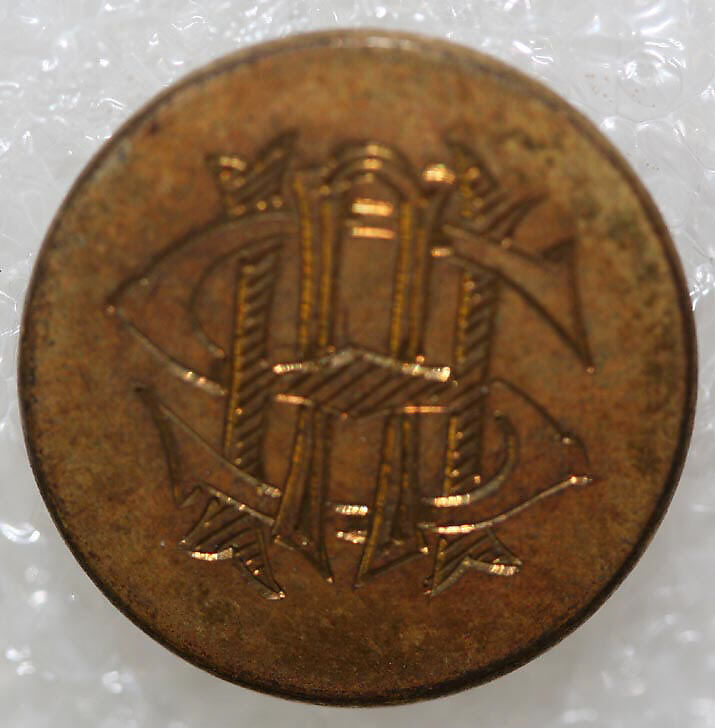 Button, metal, British