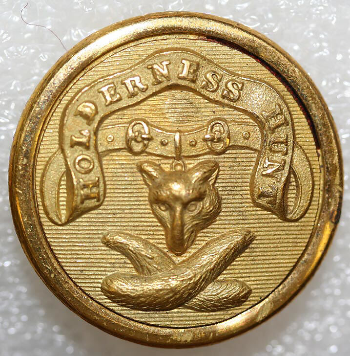 Button, metal, British