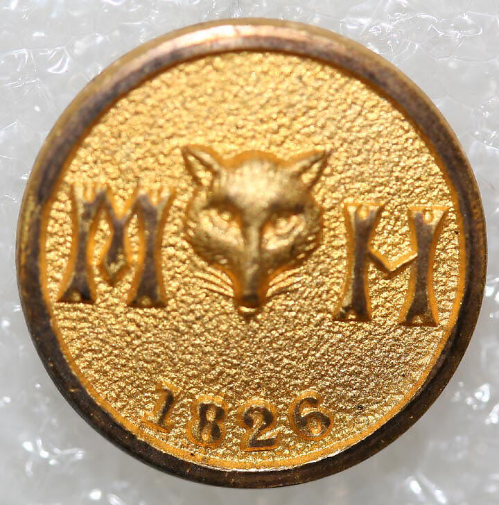 Button, metal, British