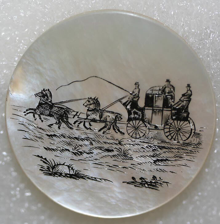 Button, mother-of-pearl, British