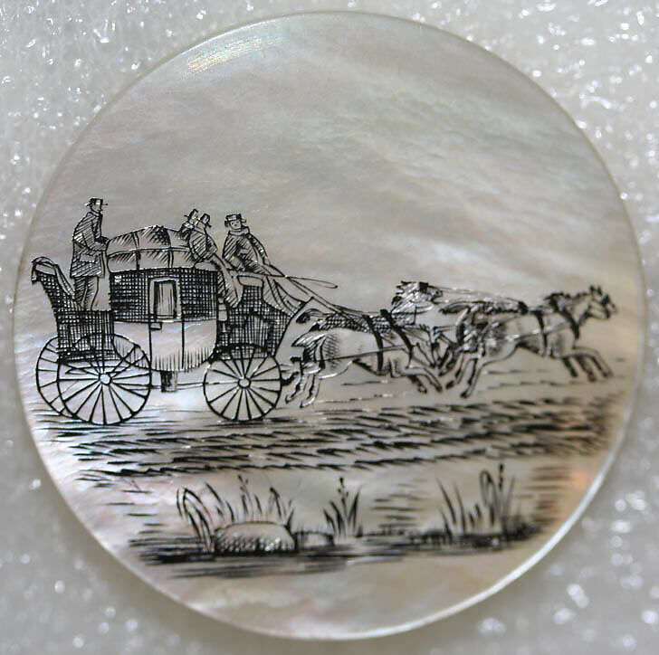 Button, mother-of-pearl, British
