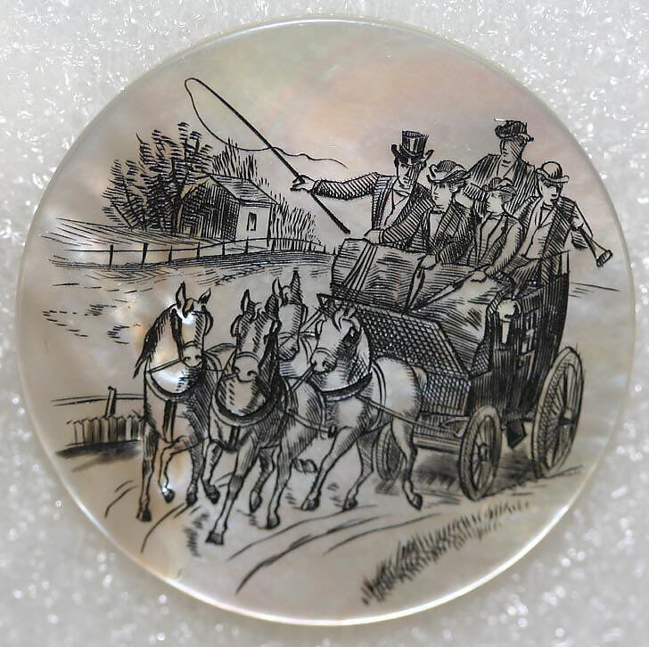Button, mother-of-pearl, British