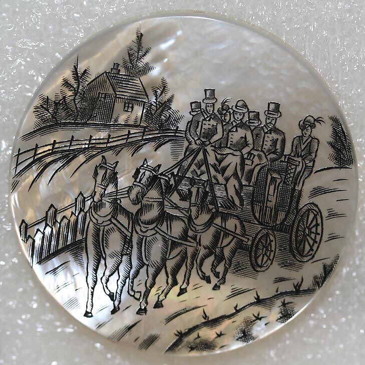Button, mother-of-pearl, British