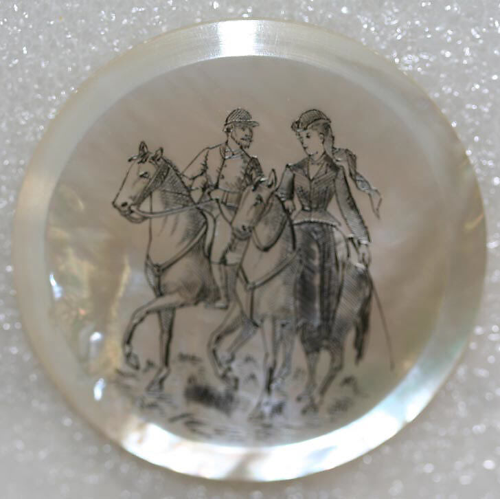 Button, mother-of-pearl, British