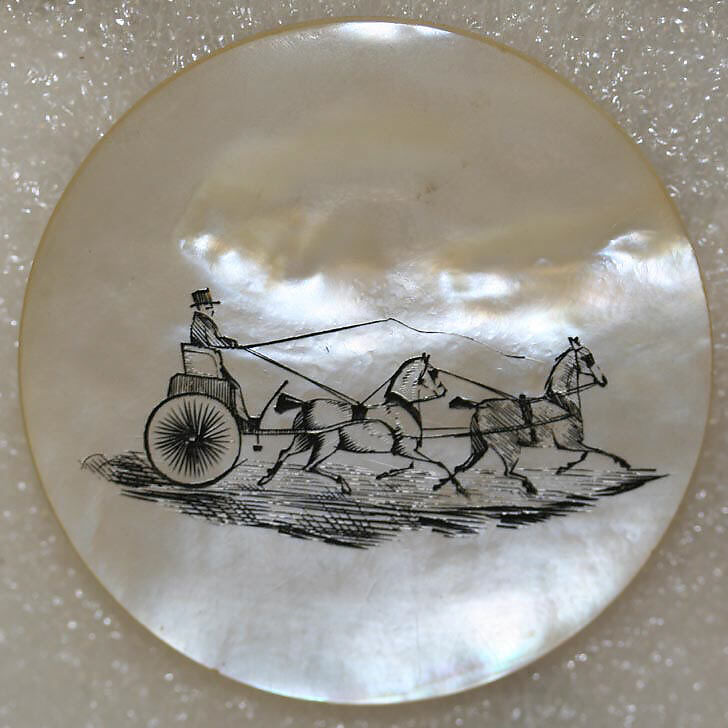 Button, mother-of-pearl, British