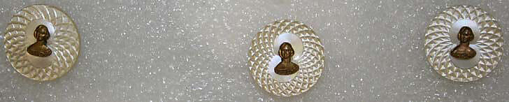 Button, brass, mother-of-pearl, British 