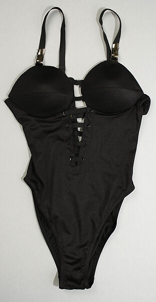 Bathing suit, Gianni Versace (Italian, founded 1978), synthetic, metal, Italian 
