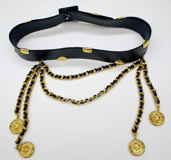 Belt, House of Chanel (French, founded 1910), leather, metal, French