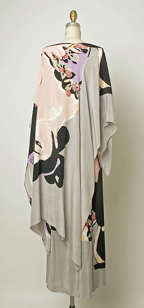 Ensemble, Michael Vollbracht (American, born 1947), a) silk; b) silk, elastic, mother-of-pearl, glass, American
