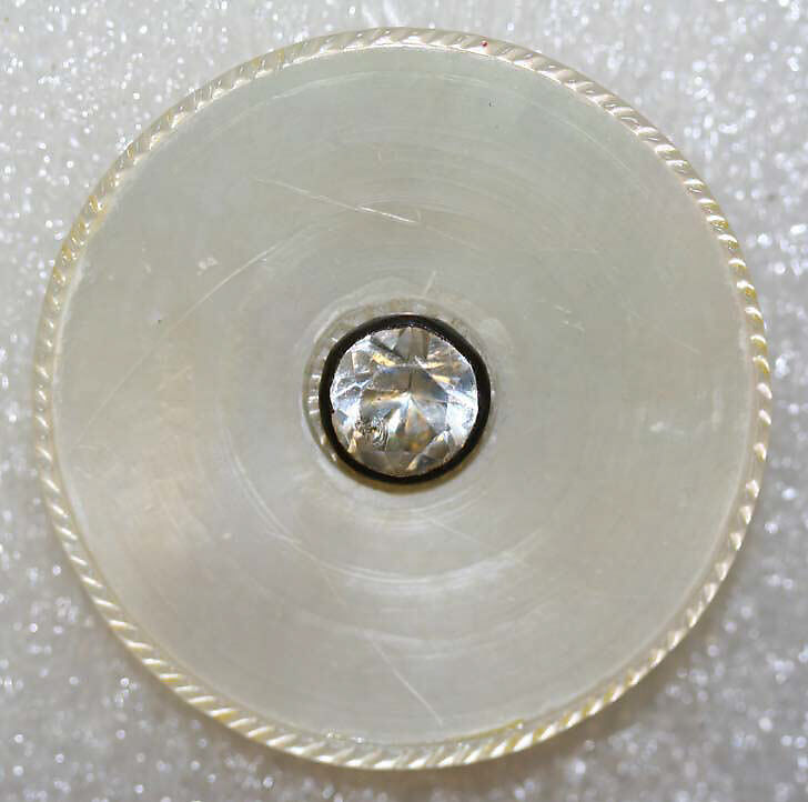 Button, mother-of-pearl, paste, metal, French