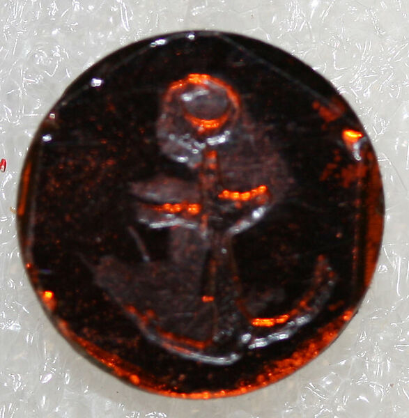 Button, glass, American or European