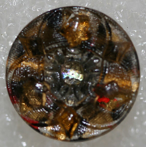 Button, glass, American or European