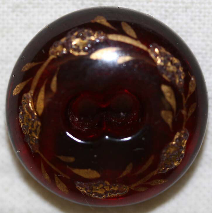 Button, glass, American or European