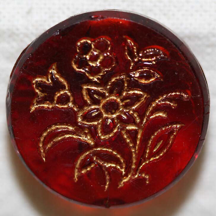 Button, glass, American or European