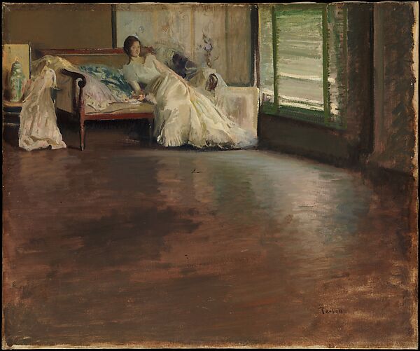 Across the Room, Edmund Charles Tarbell (1862–1938), Oil on canvas, American 