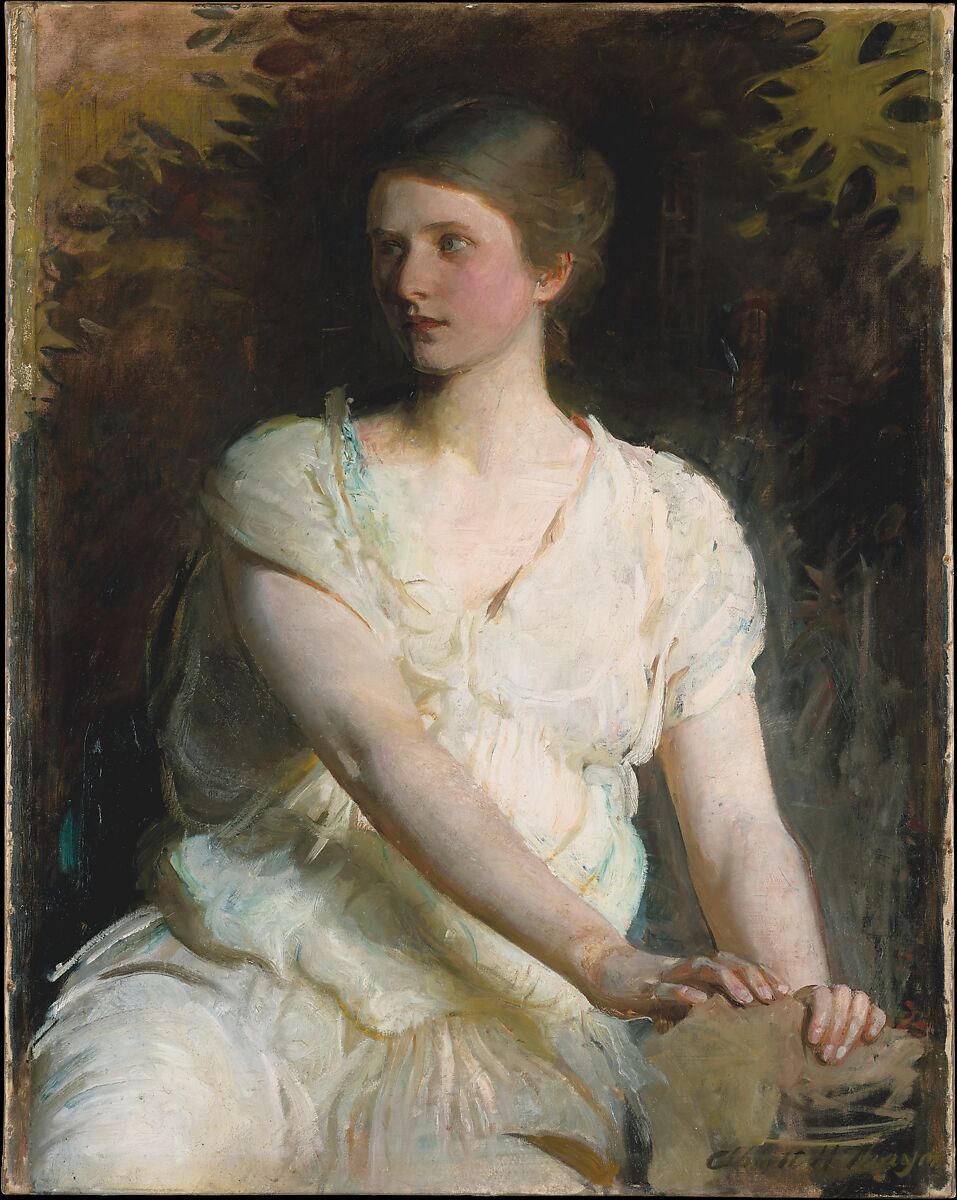 Young Woman, Abbott H. Thayer (American, Boston, Massachusetts 1849–1921 Dublin, New Hampshire), Oil on canvas, American