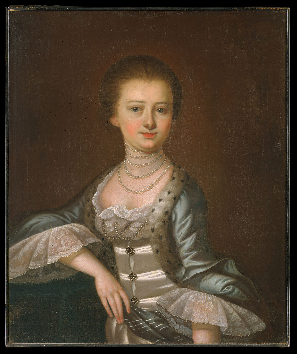 Mrs. John Dart, Jeremiah Theus (American, Chur, 1716–1774 Charleston, South Carolina), Oil on canvas, American 