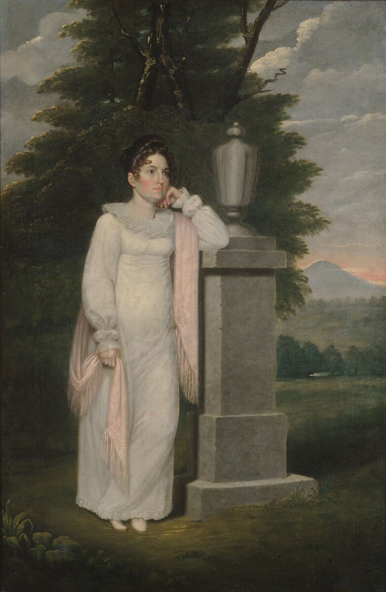 Mrs. Cephas Thompson (Olivia Leonard), Cephas Thompson (American, Middleboro, Massachusetts 1775–1856 Middleboro, Massachusetts), Oil on canvas, American 