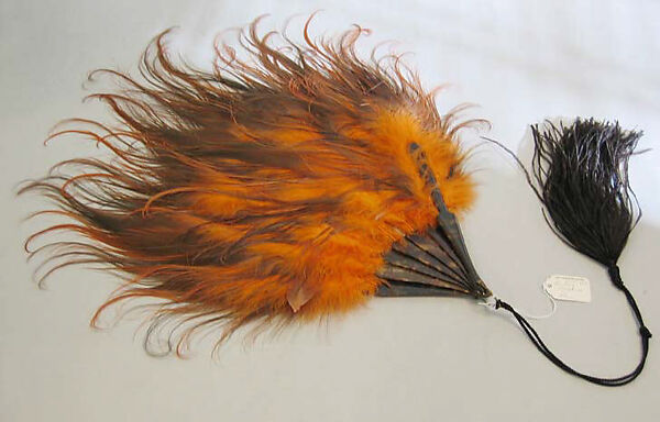 Fan, plastic, feathers, American or European