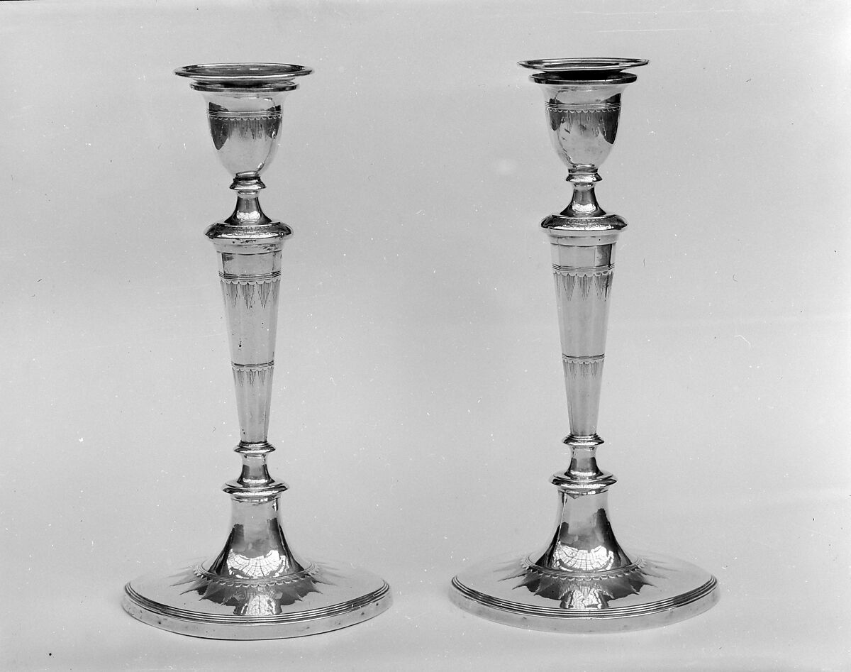 Candlestick, Silver plate on copper 
