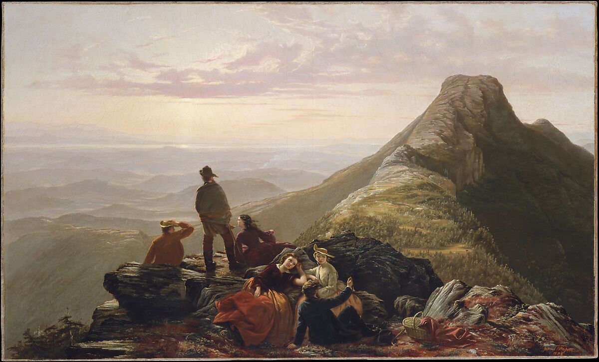The Belated Party on Mansfield Mountain, Jerome B. Thompson (1814–1886), Oil on canvas, American 