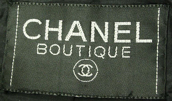 Evening ensemble, House of Chanel (French, founded 1910), a) leather, metal, synthetic; b) leather, synthetic, French