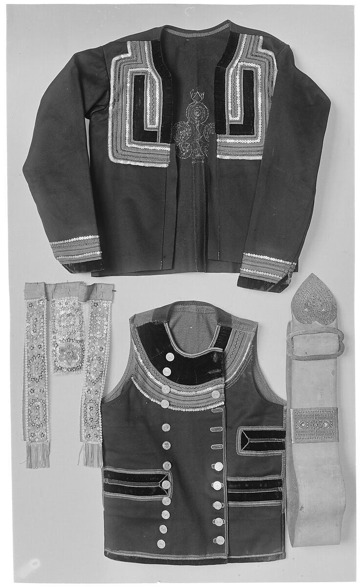 Vest, wool, silk, French, Brittany