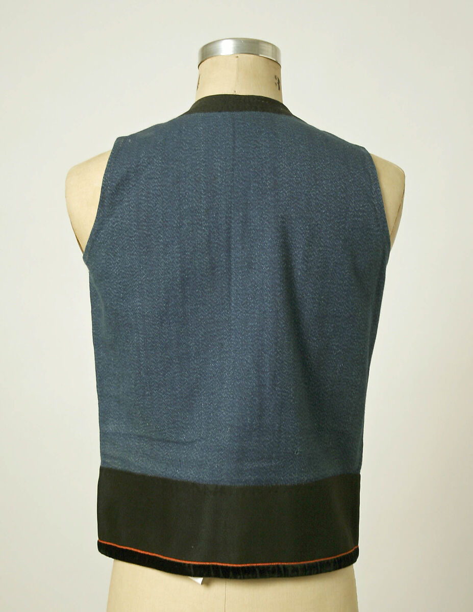 Vest, wool, silk, French, Brittany