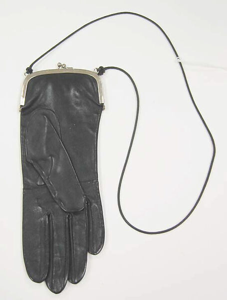 Purse, Maison Margiela (French, founded 1988), leather, metal, cotton, French