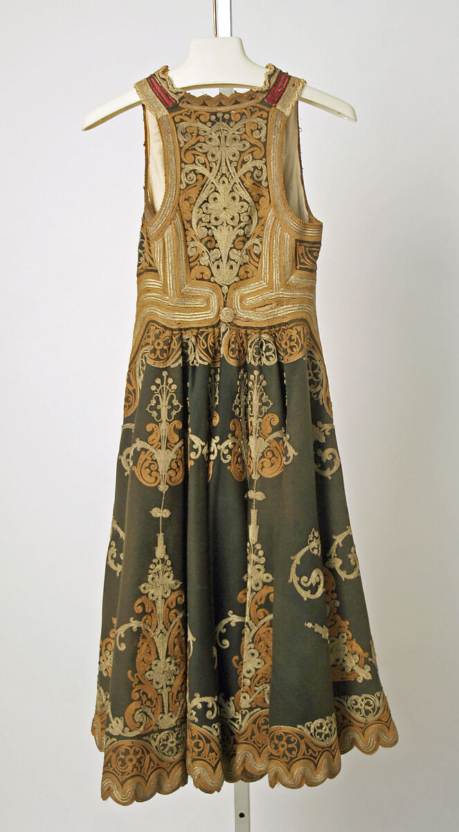 Coat, wool, silk, metallic, probably Greek