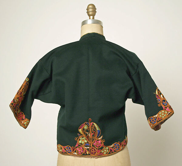 Jacket, Wool, cotton; embroidered