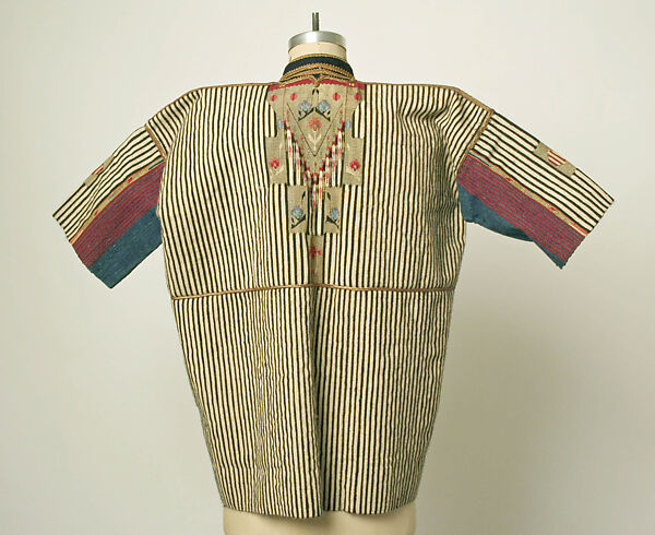 Man's Damir Coat with Short Sleeves, Wool, silk, and metal wrapped thread; slit-tapestry weave