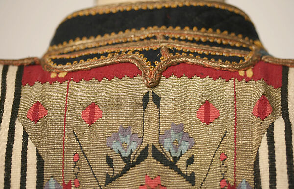 Man's Damir Coat with Short Sleeves, Wool, silk, and metal wrapped thread; slit-tapestry weave