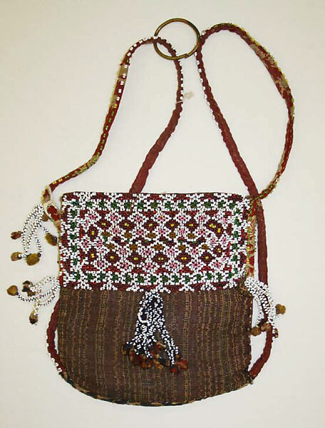 Bag, Abaca, cotton, beads, Philippines 