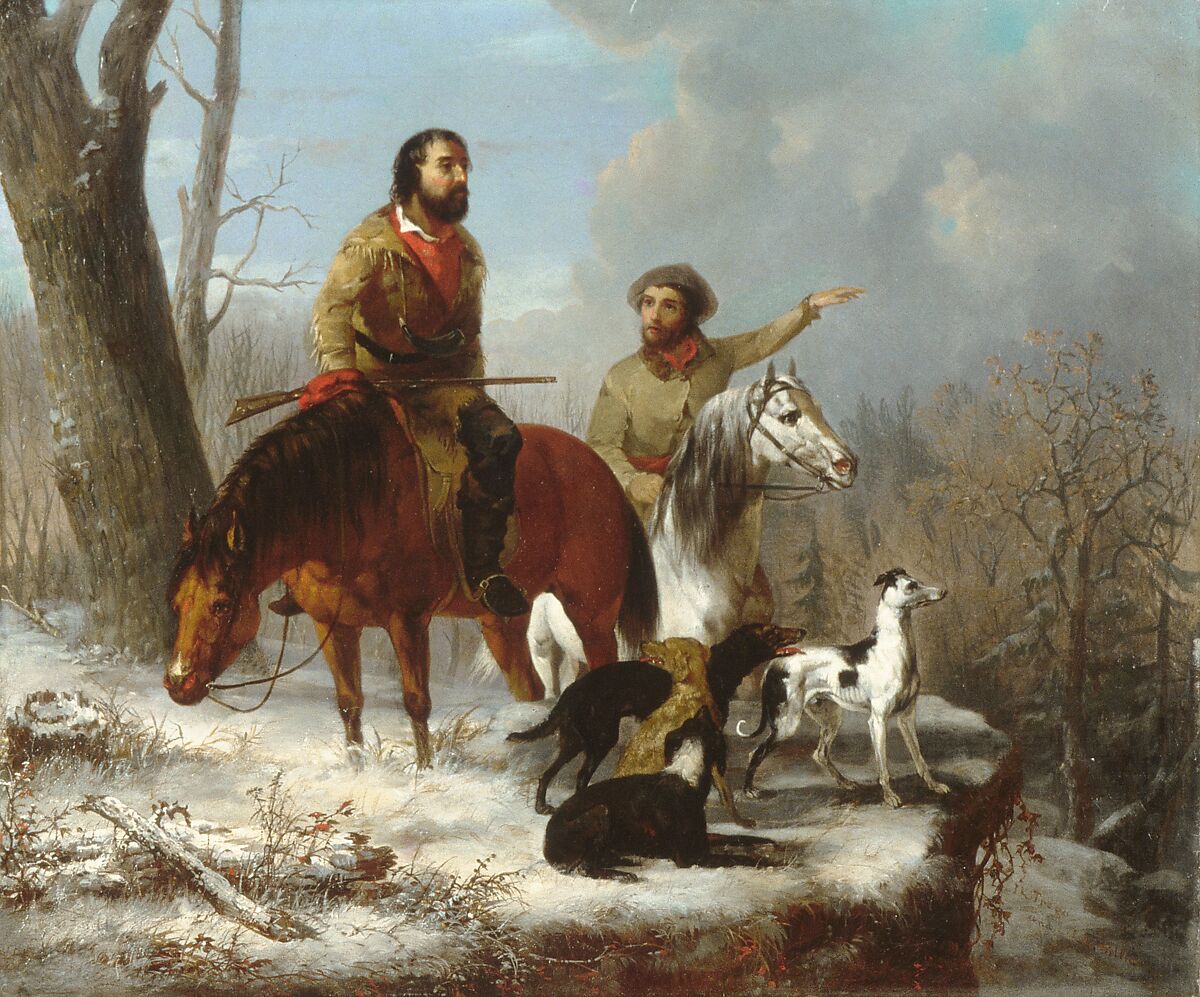 Trappers, Jonathan K. Trego (1817–ca. 1868), Oil on canvas, American 