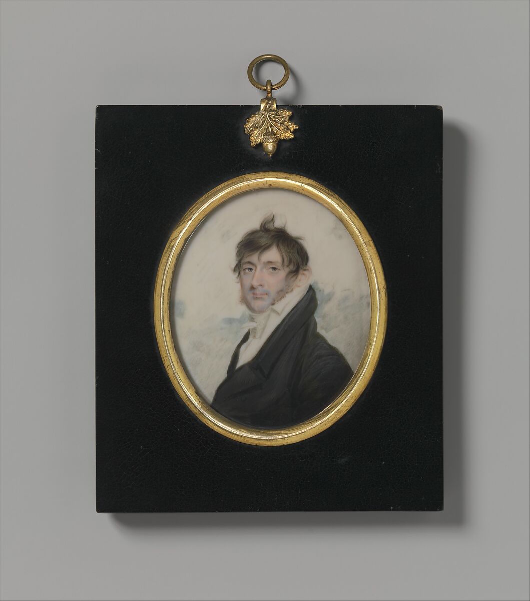 Portrait of a Gentleman, Benjamin Trott (ca. 1770–1843), Watercolor on ivory, American 