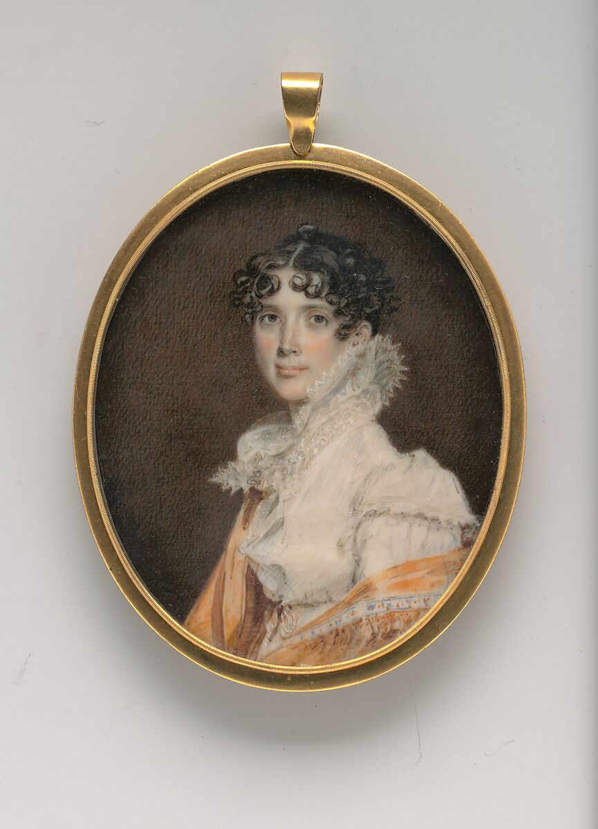 Mrs. Nathaniel Chapman (Rebekah Biddle), Benjamin Trott (ca. 1770–1843), Watercolor on ivory, American 