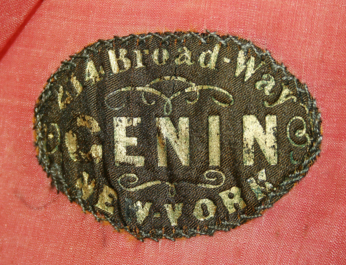 Hat, John N. Genin, a) linen, silk, leather, paper; b,c) leather; d-f) paper, American