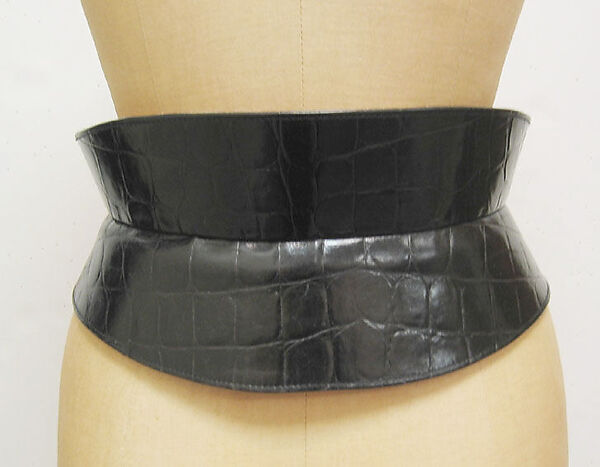 Belt, Kathryn Simon, American, a,b) leather, metal, American