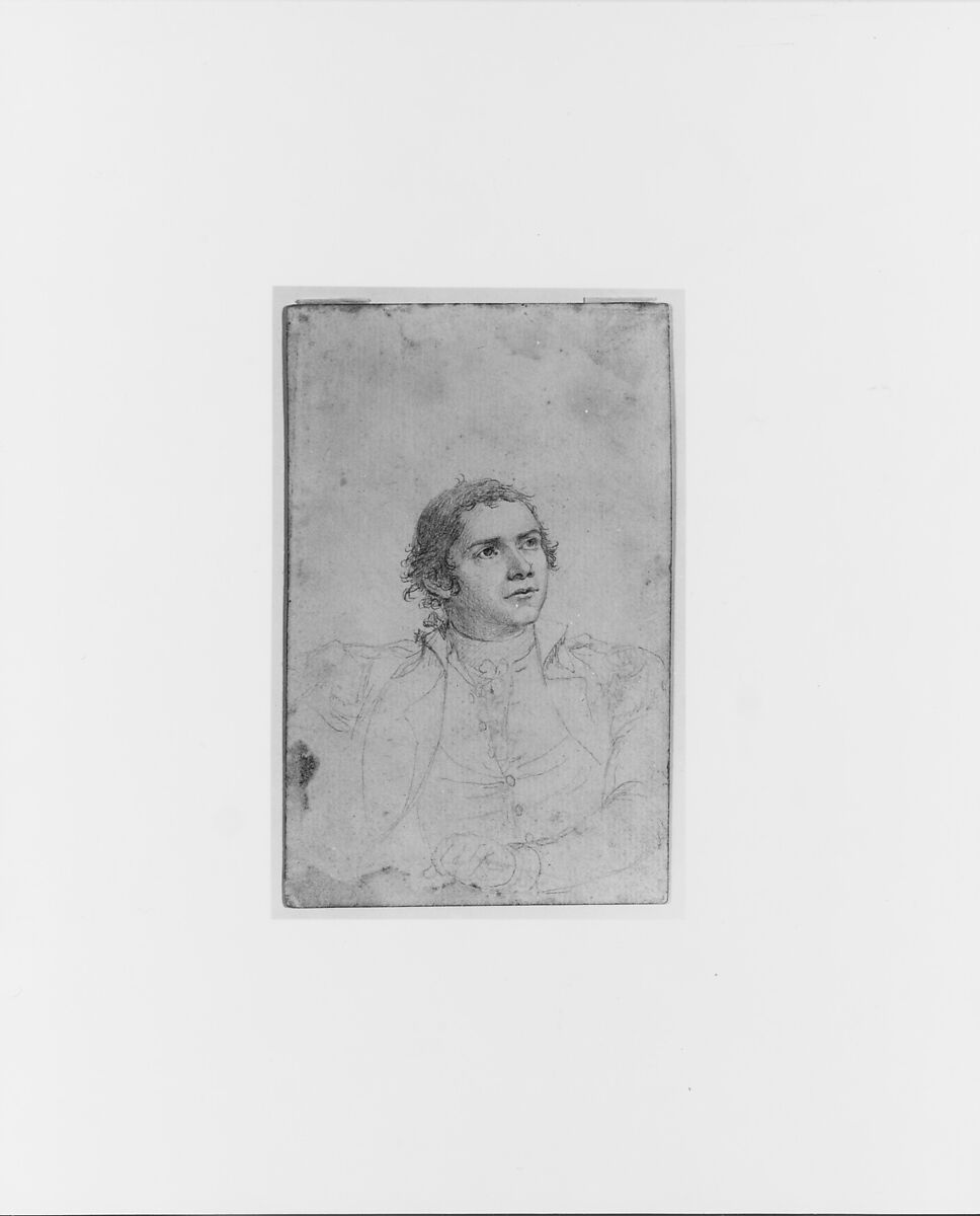 Hugh Mercer, Jr. (Study for "The Death of General Mercer at the Battle of Princeton, Janury 3, 1777"), John Trumbull (American, Lebanon, Connecticut 1756–1843 New York), Graphite on off-white laid paper, American