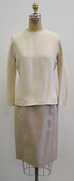 Ensemble, Ralph Rucci (American, born 1957), a) wool, plastic; b) wool/silk blend; c) wool, silk, American