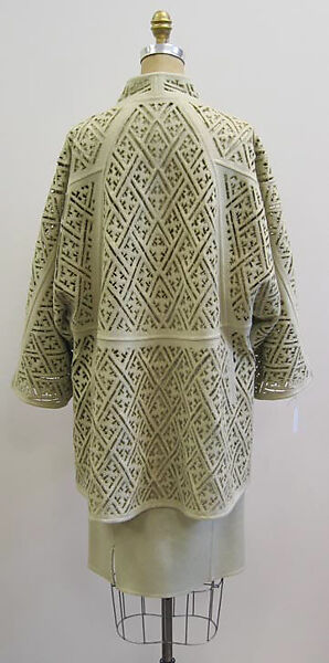 Ensemble, Ralph Rucci (American, born 1957), a) wool; b) silk/cotton blend; c) wool, silk, American