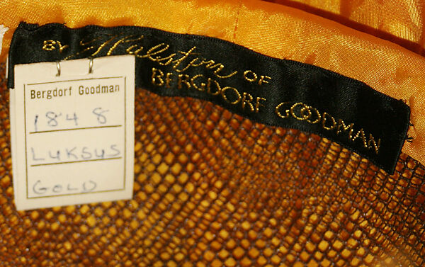 Hat, Halston (American, Des Moines, Iowa 1932–1990 San Francisco, California), feathers, silk, plastic, metal mesh, American