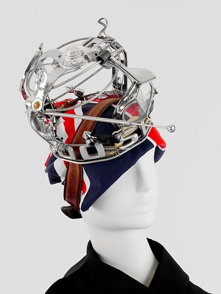 Ensemble, Comme des Garçons (Japanese, founded 1969), (a) wool, cotton, metal; (b) wool; (d) cotton; (c) metal, leather, Japanese